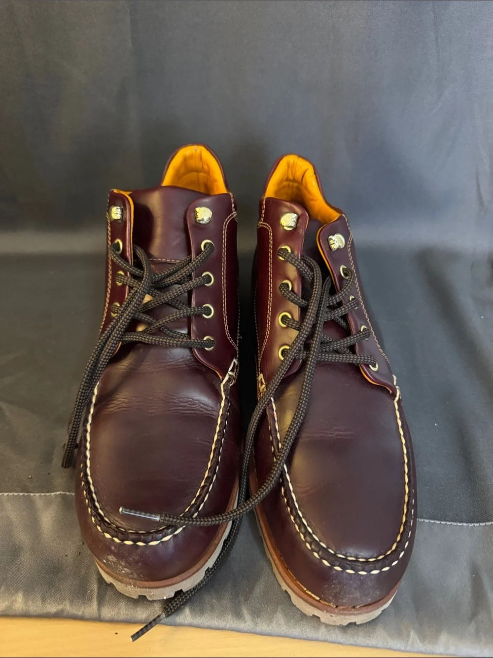Eastland Men’s Burgundy Leather Brooklyn Ankle Boots.